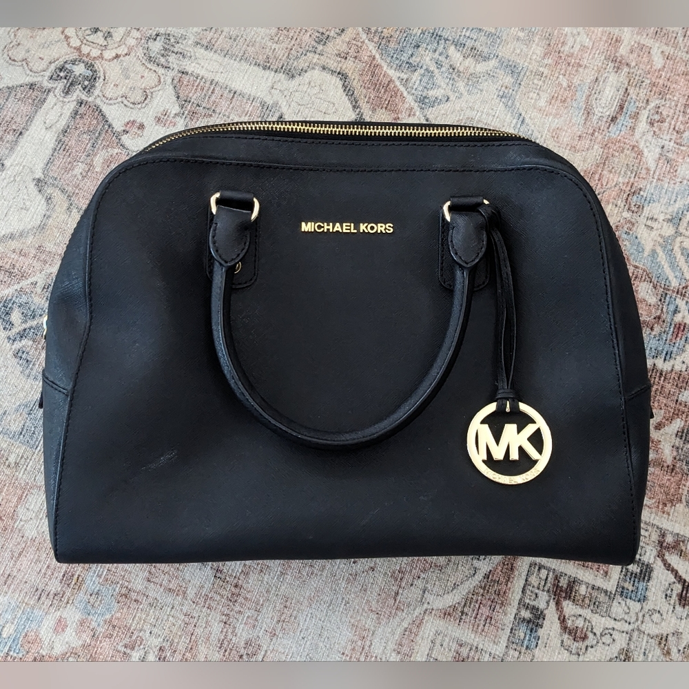 Michael Kors Large Saffiano Leather Structured Satchel